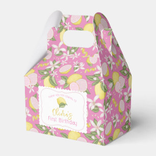 Cajas de Favor de Cumpleaños Rosa Lemonade