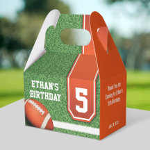 Cajas de Favor de Cumpleaños Tema De Fútbol