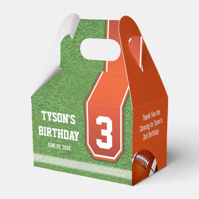 Cajas de Favor de Cumpleaños Tema De Fútbol (Front Side)