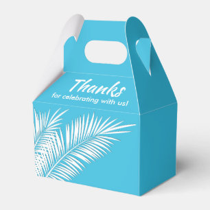 Cajas de Favor de Fiesta con Palmas Blancas sobre 
