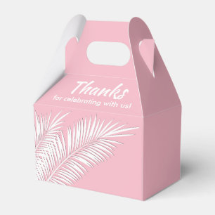 Cajas de Favor de Fiesta con Palmas Blancas sobre 
