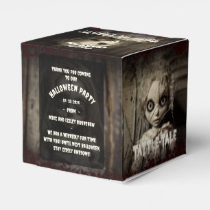 Cajas de Favor de Halloween con muñecas atónitas  