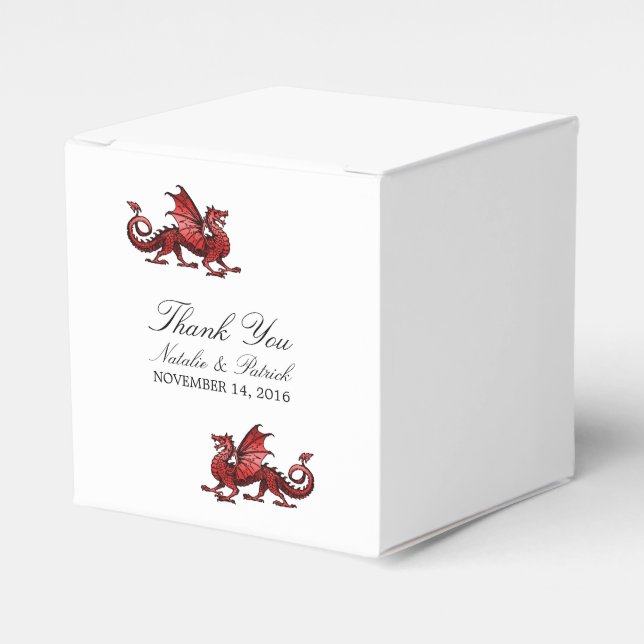 Cajas de Favor de la Boda del Dragón Rojo (Costado Anverso)