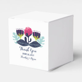 Cajas de Favor de la Boda Floral Funky