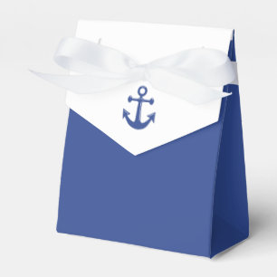 Cajas de Favor de la Boda Náutica Azul con Anchor