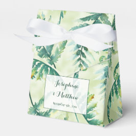 Cajas de Favor de la Boda Verde Fern
