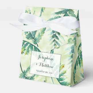 Cajas de Favor de la Boda Verde Fern
