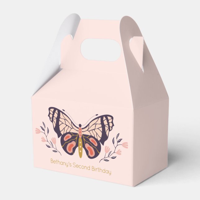 Cajas de Favor de la Mariposa Boho (Front Side)