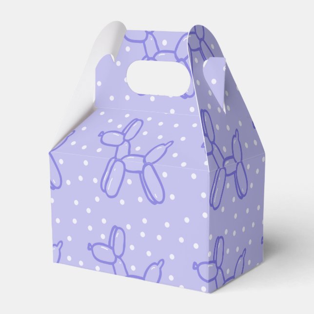 Cajas de Favor de Perro con Globo de Lavanda (Front Side)