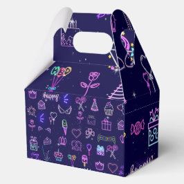 Cajas de Favor de Torta de Cumpleaños de Princesa