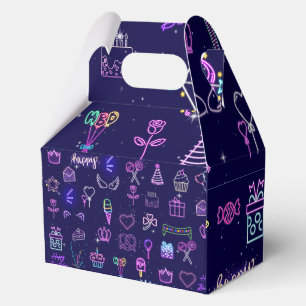 Cajas de Favor de Torta de Cumpleaños de Princesa