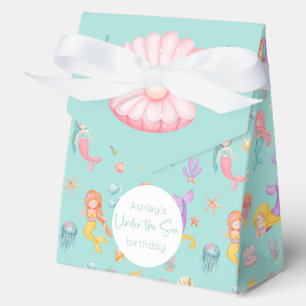 Cajas de Favor del Cumpleaños de la Sirena