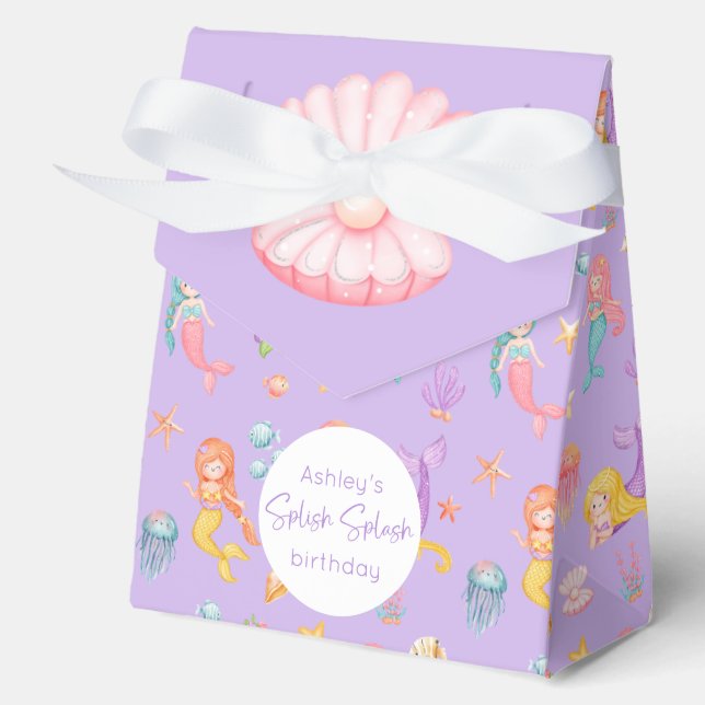 Cajas de Favor del Cumpleaños de la Sirena (Anverso)