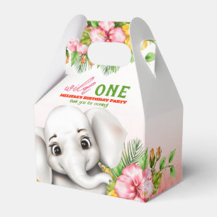 Cajas de Favor del Cumpleaños del Elefante Safari