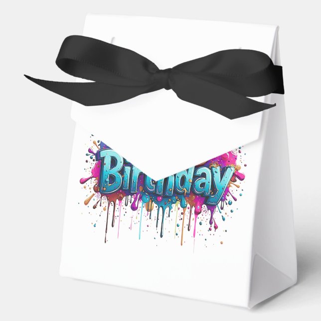 Cajas de Favor del Cumpleaños Feliz (Anverso)