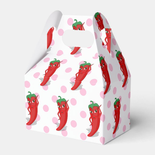 Cajas de Favor Diva Pimienta Roja Caliente con Lun (Reverso)