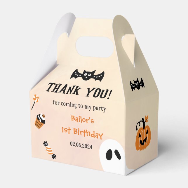 Cajas de Favor Fantasma Cuta de Halloween (Front Side)
