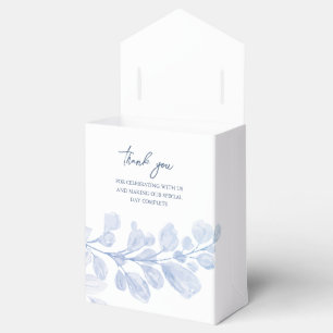 Cajas de Favor Floral Azul de Moda Romántica