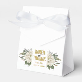 Cajas de Favor Floral Blanca
