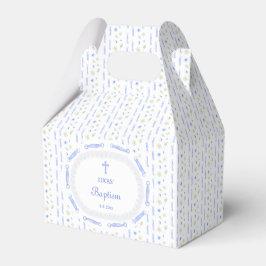 Cajas de Favor Gable Floral de marco de cinta azul
