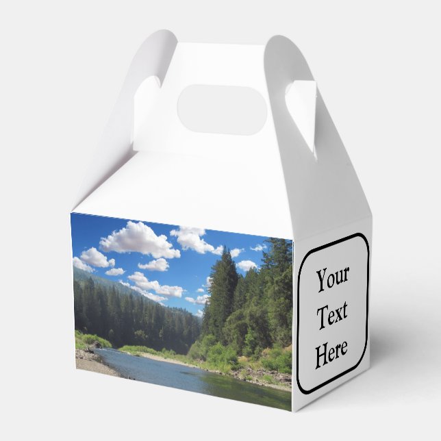 Cajas de Favor Gable Personalizadas Redwoods de Ca (Front Side)