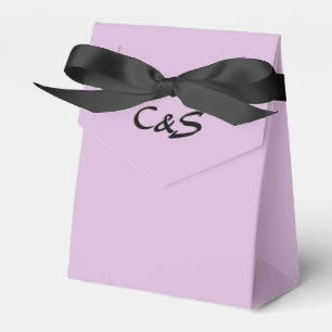 Cajas de Favor Monogramadas de Lavanda Ligera