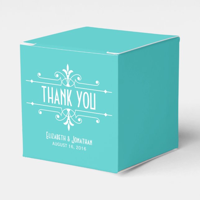 Cajas de Favor Ornamental Aqua Fancy (Costado Anverso)