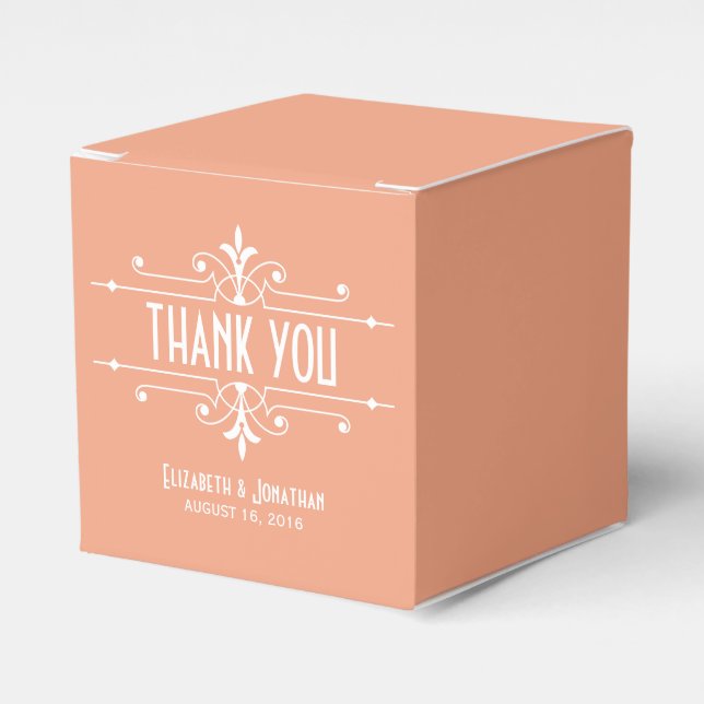 Cajas de Favor Ornamental naranja (Costado Anverso)