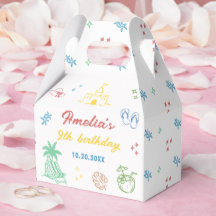 Cajas de Favor para Fiesta de Cumpleaños de Verano