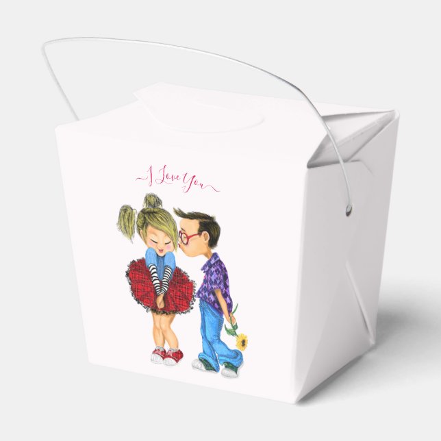 Cajas de Favor para Parejas Lindas Texto - Te Amo (Reverso)