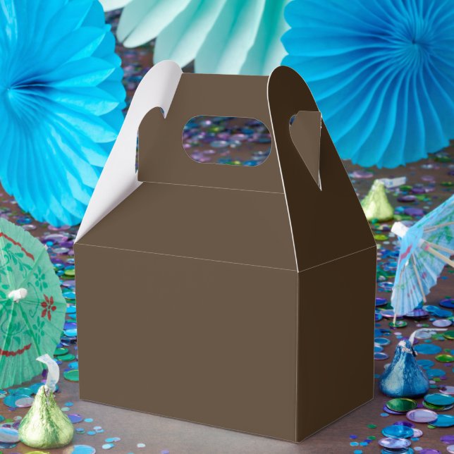 Cajas de Favor Personalizadas de Café Marrón – Gab (Fiesta)