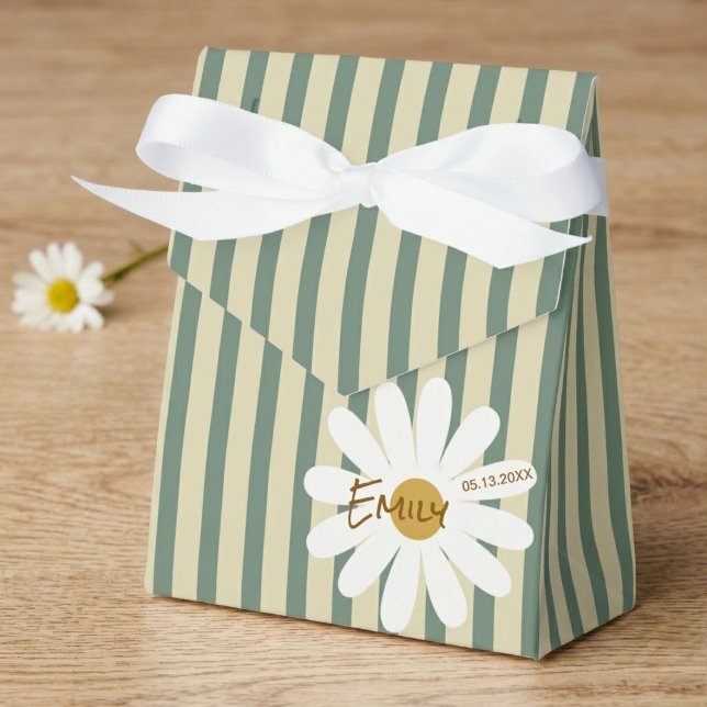 Cajas de Favor Personalizadas de Margarita Verde | (Subido por el creador)