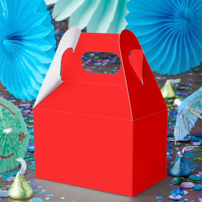 Cajas de Favor Personalizadas Rojas – Gable 4x2.5x (Fiesta)
