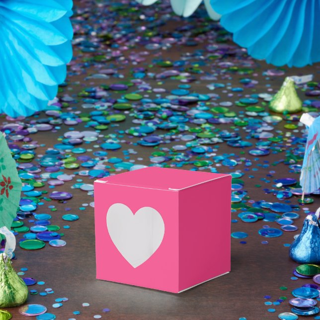 Cajas de Favor Personalizadas Rosa – Estilo Corazó (Fiesta)