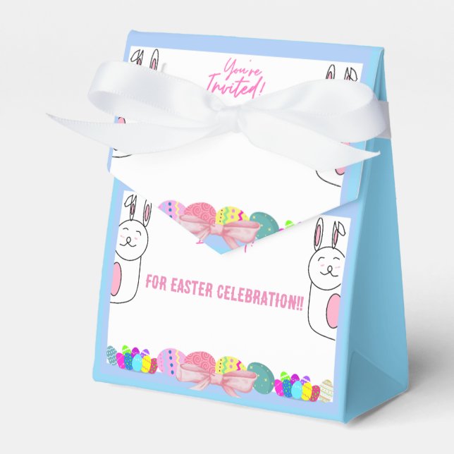 Cajas de Favor Temáticas de Pascua - Azul (Front Side)