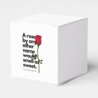Cajas de Favor Un poema de Shakespeare y una rosa