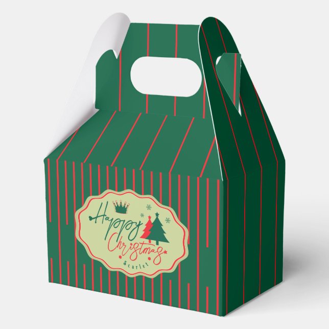 Cajas de favores como regalo de Navidad (Anverso)