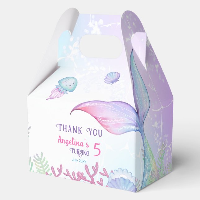 Cajas de favores Cumpleaños tema náutico (Anverso)