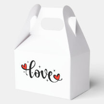 Cajas de favores de AMOR – Empaquetado dulce y ele