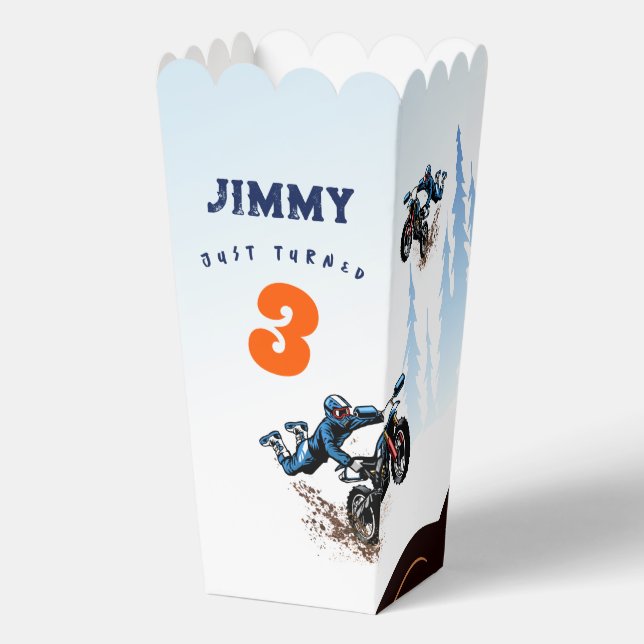 Cajas de favores de cumpleaños para bicicletas de  (Anverso)