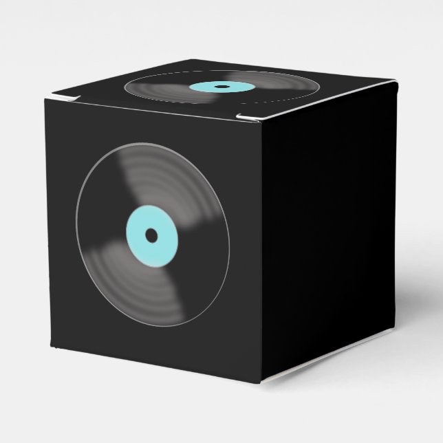 Cajas de favores de discos de vinilo (Costado Anverso)