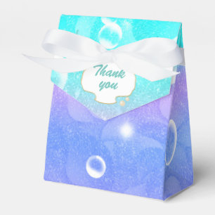 Cajas de favores de fiesta de sirena encantada baj