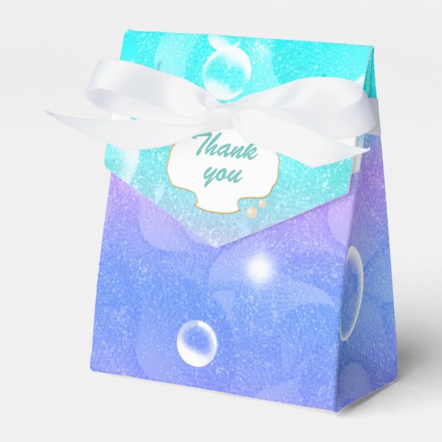 Cajas de favores de fiesta de sirena encantada baj (Front Side)