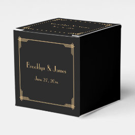 Cajas de favores de matrimonio Black Great Gatsby 