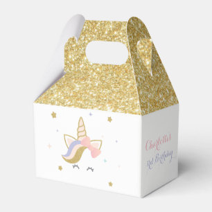 Cajas de favores de unicornio, decoraciones de fie
