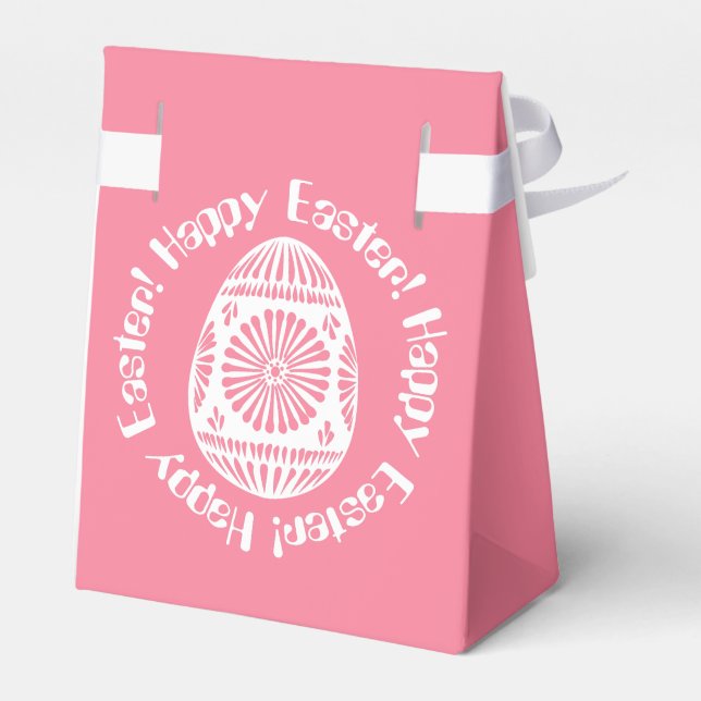 Cajas de favores del personalizado de Huevo de Pas (Reverso)