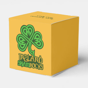 Cajas de favores del personalizado irlandés Shamro