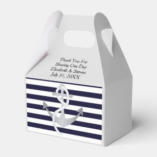 Cajas de favores modernas de la marca Boda náutica
