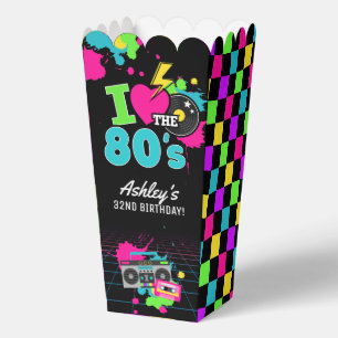Cajas de favores neones retro de los años 80