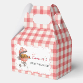 Cajas de favores para baby shower de Red Burger BB